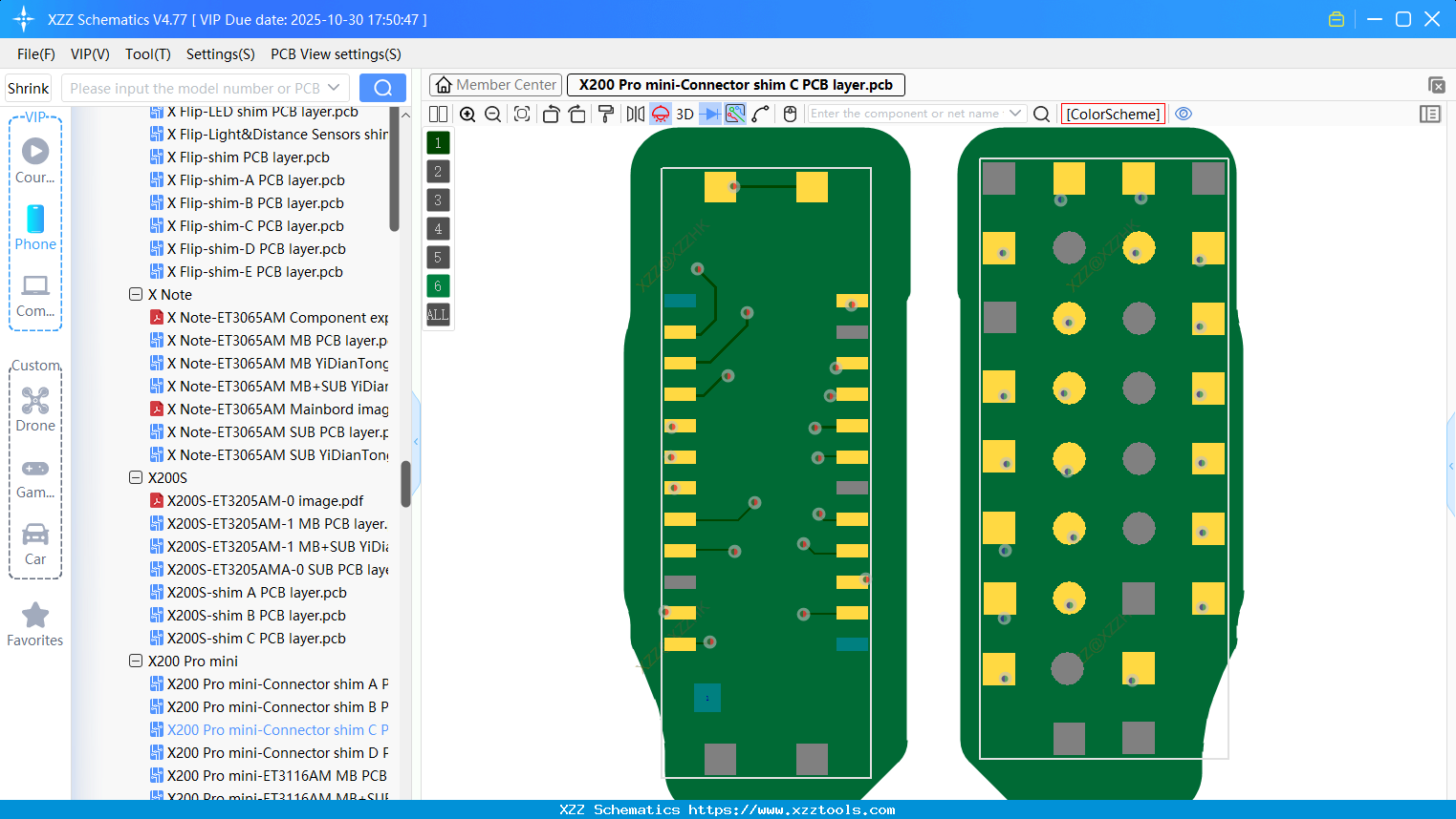 VIVO X200 Pro Mini-Connector Shim C PCB Layer